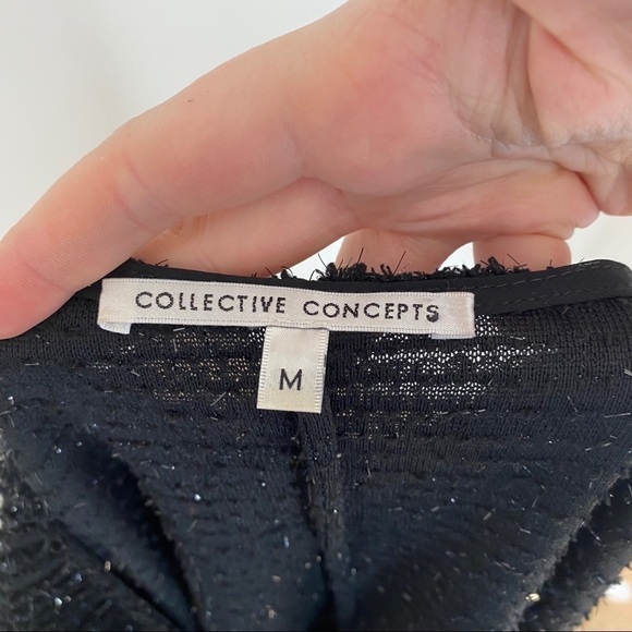 Collective Concepts Metallic Knit Top Sz Medium - Picture 6 of 9